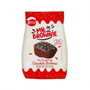 Mr. Brownie Karácsonyi 200g Csokoládé darabokkal, cukorkával szórva
