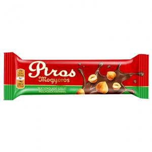 Piros Mogyorós tejcsokoládé szelet mogyorós krémmel 25 g