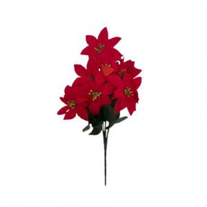 Selyemvirág Mikulásvirág 7 fejes 35cm