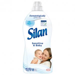 Silan Sensitive & Baby textilöblítő koncentrátum 76 mosás 1672 ml