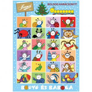 Szerencsi adventi kalendárium 50g Bogyó és Babóca tejcsokoládé