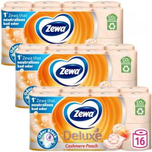 Zewa Deluxe Cashmere Peach 3 rétegű Toalettpapír 3x16 tekercs wc papír