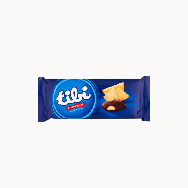 Tibi étcsokoládé ananász ízű krémmel 90 g