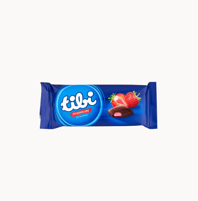 Tibi étcsokoládé eper ízű krémmel 90 g