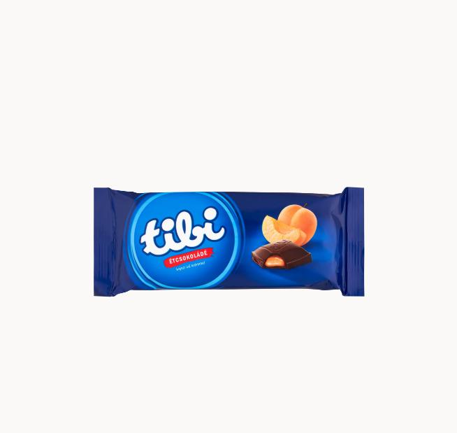 Tibi étcsokoládé kajszi ízű krémmel 90 g