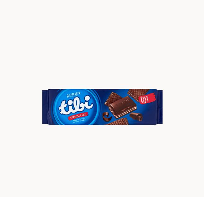 Tibi étcsokoládé tejes és kakaós krémmel, ostyával 265 g