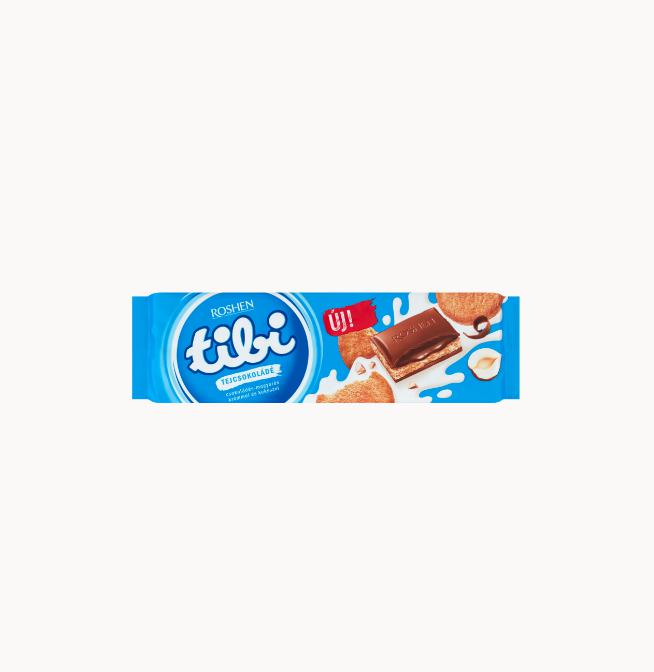 Tibi tejcsokoládé csokoládés-mogyorós krémmel és keksszel 290 g