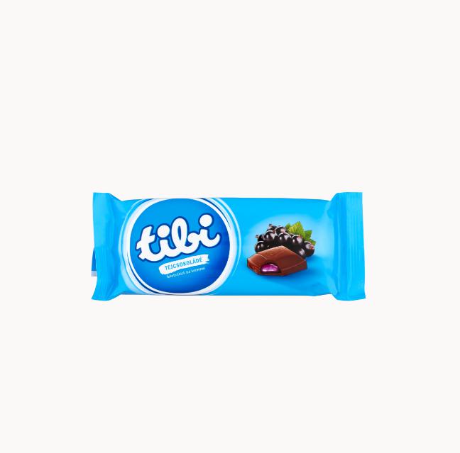 Tibi tejcsokoládé feketeribizli ízű krémmel 90 g