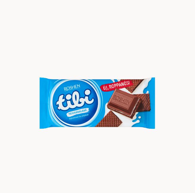 Tibi tejcsokoládé tejkrémmel és ostyával 90 g