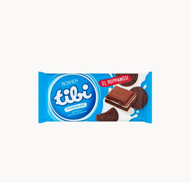 Tibi tejcsokoládé tejkrémmel, karamellel és keksszel 100 g