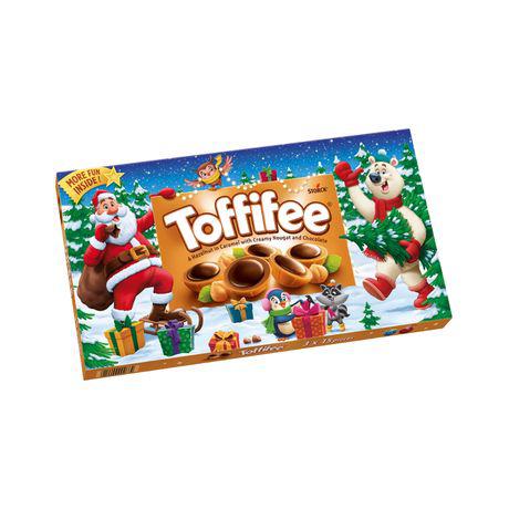 Toffifee mogyoró karamellben, mogyorós nugátkrémmel és csokoládéval 250g XXL karácsonyi bild