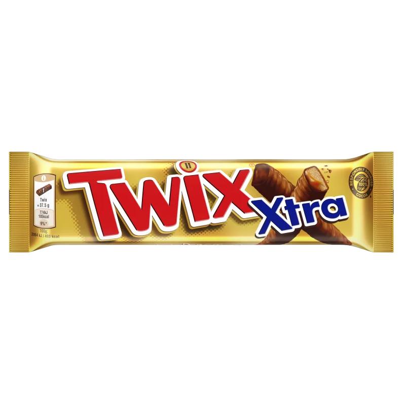 Twix Xtra kekszes szeletek karamellával tejcsokoládéba mártva 2 x 37,5 g (75 g)