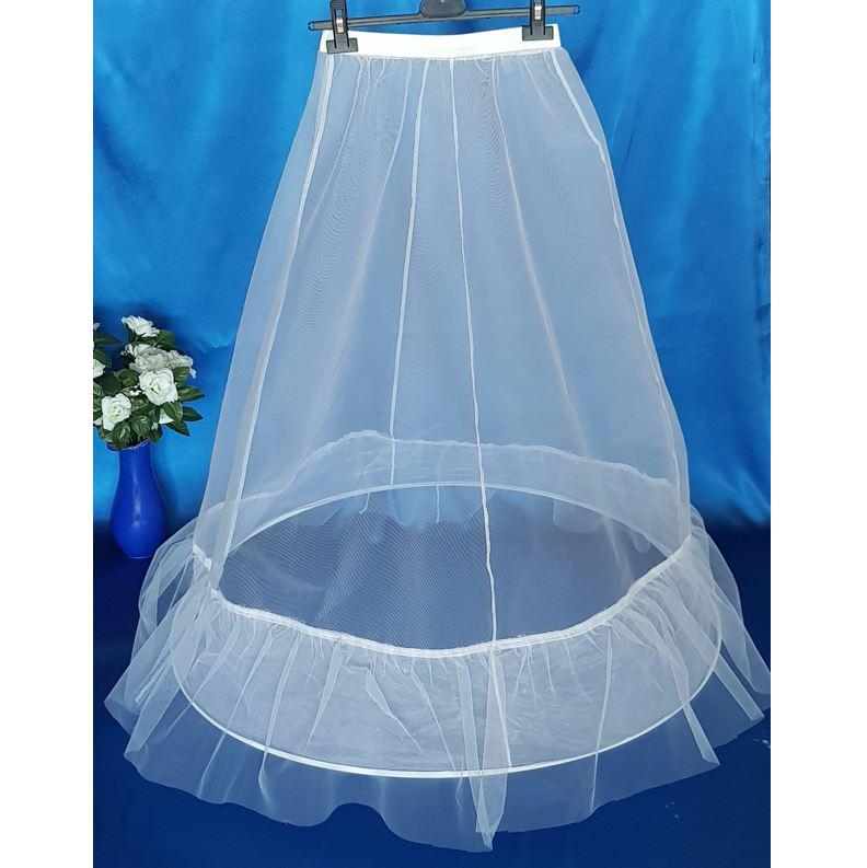 1 karikás fodros menyasszonyi alsószoknya, abroncs – Ø85cm