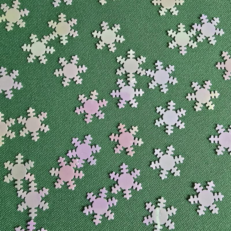 100db-os irizáló hópehely alakú karácsonyi konfetti, dekoráció