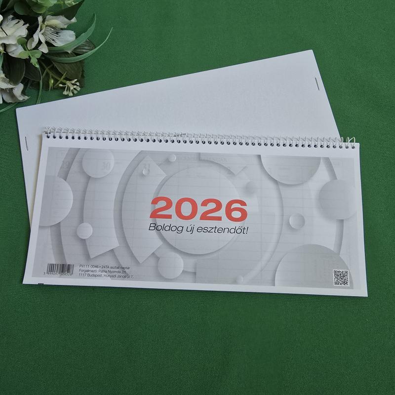 24TA asztali naptár hátlappal