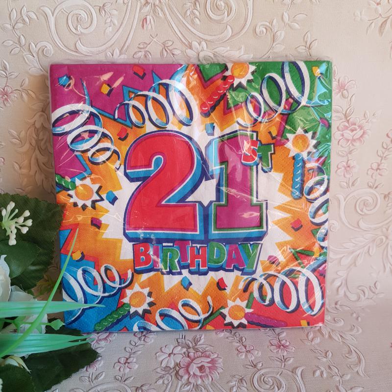 3 rétegű szalvéta 21. születésnapra