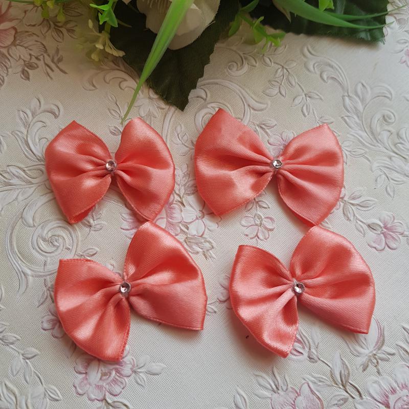 Barack színű szatén masni dísz, dekoráció