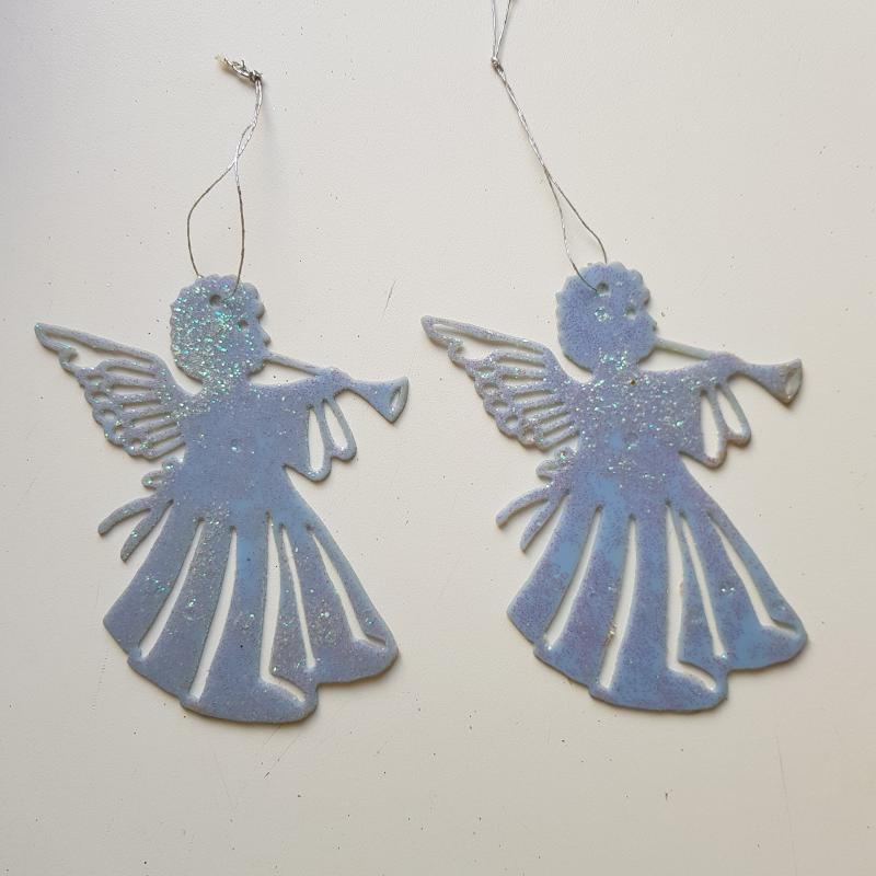 Csillogós angyal karácsonyfadísz