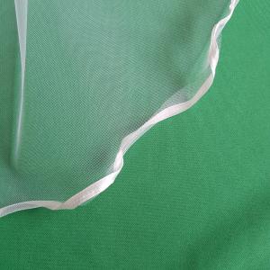 1 rétegű, hullámos szatén szélű, EKRÜ menyasszonyi fátyol (16.2)