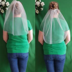 1 rétegű, szegetlen, EKRÜ menyasszonyi fátyol (5.2)