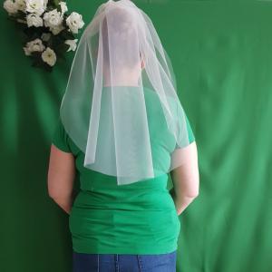 1 rétegű, szegetlen, HÓFEHÉR menyasszonyi fátyol (5.1)