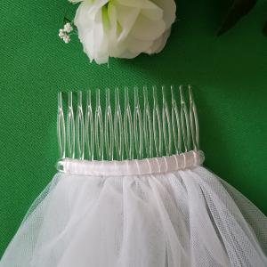 2 rétegű, szatén szélű HÓFEHÉR menyasszonyi fátyol (22.1)