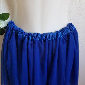 4 rétegű királykék pörgős tüll szoknya szatén derékkal