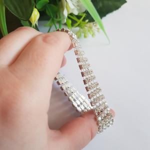 4 soros strasszköves rugalmas karkötő