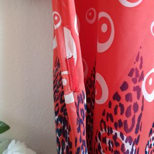 48-as párduc mintás ¾-es felgombolható ujjú blúz, felső