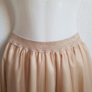 5 rétegű arany maxi tüll szoknya csillogós derékkal