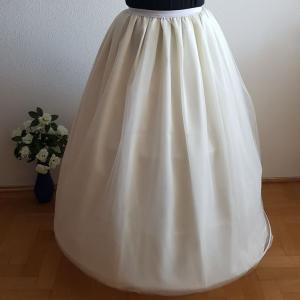 5 rétegű ekrü maxi tüll szoknya