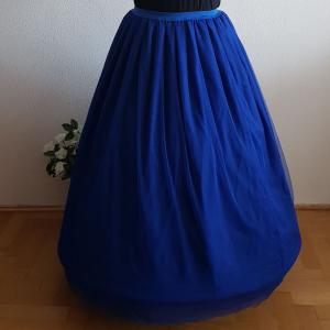 5 rétegű királykék maxi tüll szoknya