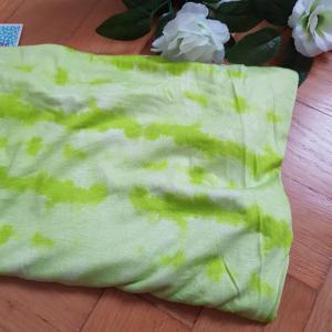 56-os/4XL-es húzott elejű, zöld csíkos ujjatlan póló, felső