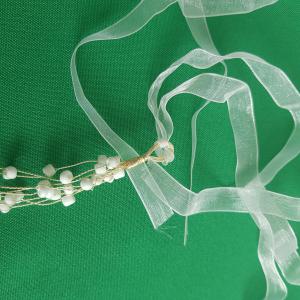 7 szálas gyöngyös menyasszonyi hajdrót, hajdísz, hajkoszorú