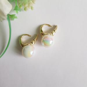 AB színű óriás gyöngyös fülbevaló