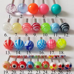 Akril golyós nyelvpiercing