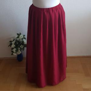 Borvörös színű hímzett muszlin maxi szoknya