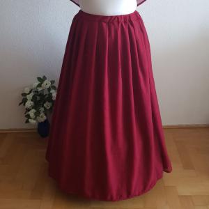 Borvörös színű hímzett muszlin maxi szoknya