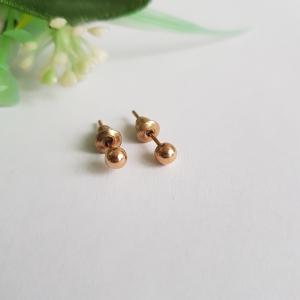 Bronz színű, extra mini gyöngyfülbevaló