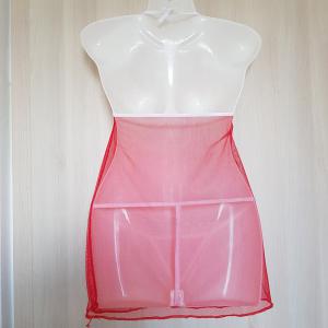 Csipkés, piros fehérnemű szett: babydoll + tanga bugyi