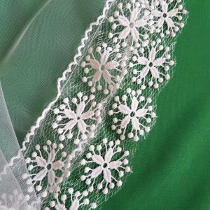 Csipkés szélű, Fésű nélküli, EKRÜ menyasszonyi fátyol, spanyol fátyol (57.2)