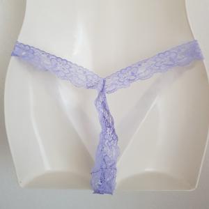 Egyedi készítésű lila színű csipkés MICRO tanga bugyi