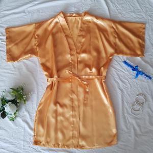 Egyszínű arany szatén köntös – kb. M-es