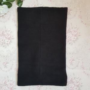 Egyszínű fekete csősál, polár sál, nyakmelegítő, arcmelegítő