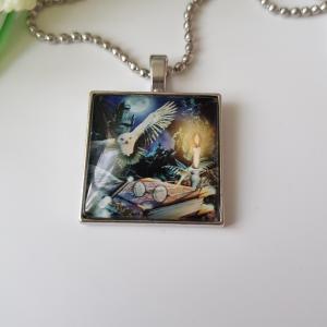 Harry Potter témájú üveg medálos nyaklánc