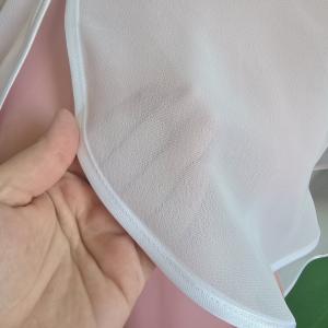 Hófehér színű, szatén szegélyes muszlin pelerin, válltakaró - patentos