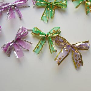 Karácsonyi organza masni dísz csomagoláshoz, ajándékokra, karácsonyfára