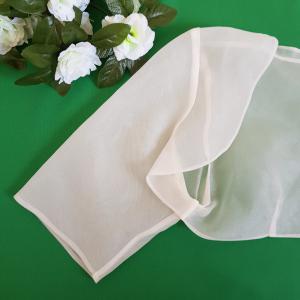 Kb. XL-es ekrü színű, 3/4-es ujjú organza boleró