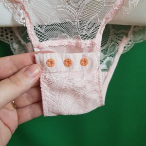 L-es / 44/46-os rózsaszín, szexi csipkés body