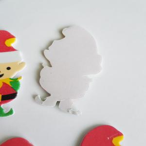 Manó alakú pufi matrica, öntapadós karácsonyi dísz DARABRA